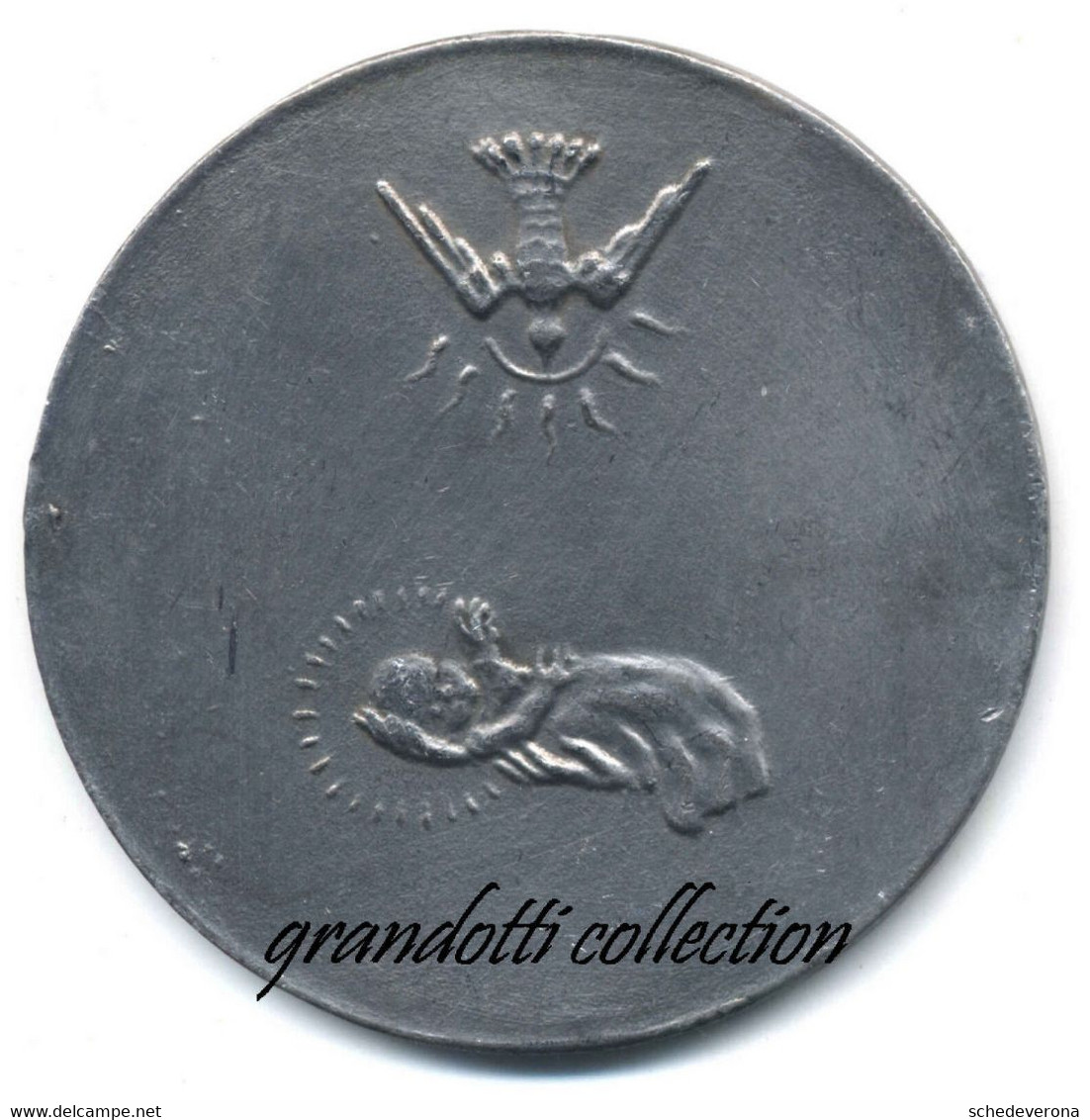 MEDAILLE DER TAUFE RICORDO BATTESIMO GERMANIA 1920 MEDAGLIA IN ZINCO - Professionals/Firms