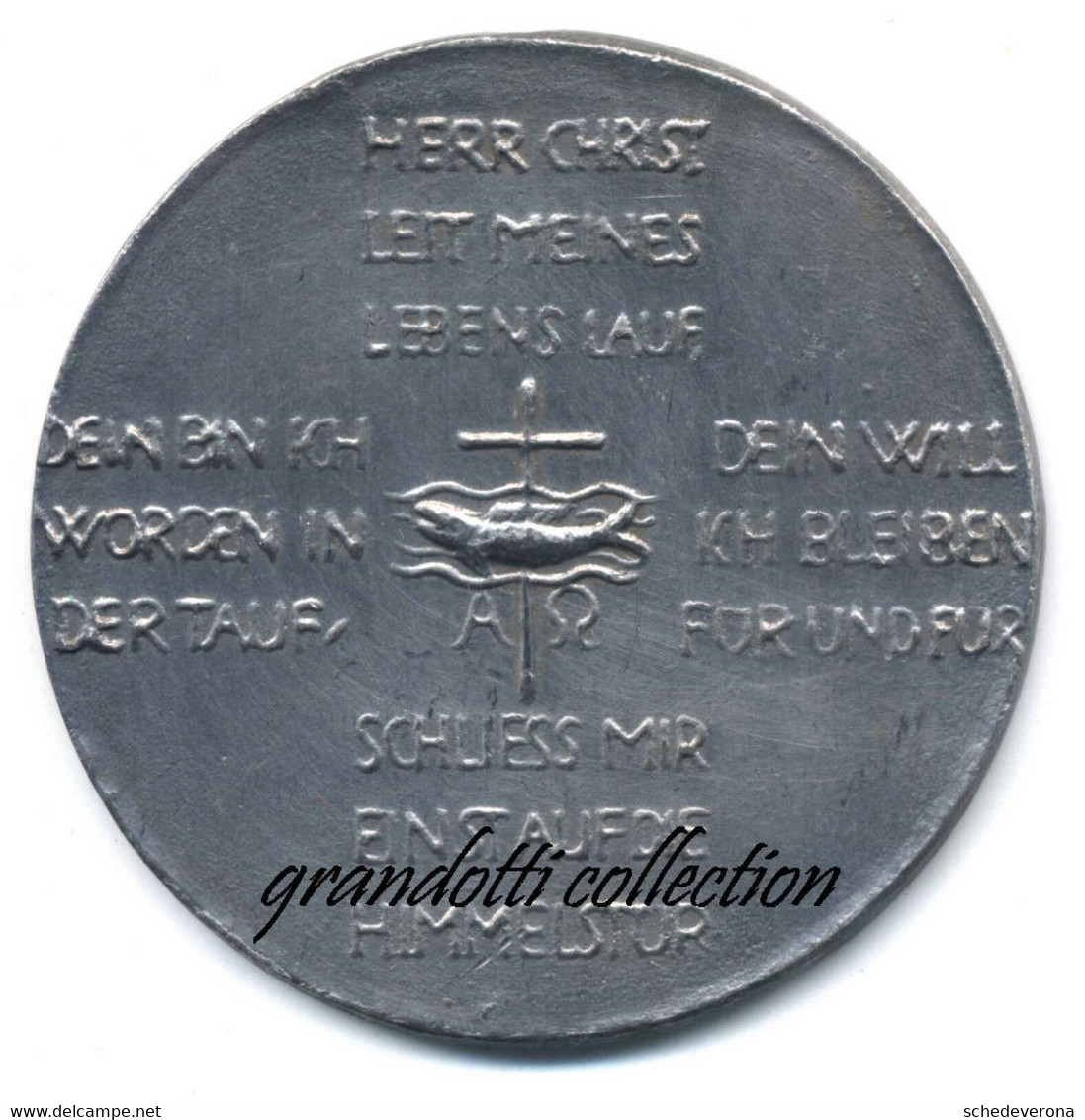 MEDAILLE DER TAUFE RICORDO BATTESIMO GERMANIA 1920 MEDAGLIA IN ZINCO - Professionals/Firms