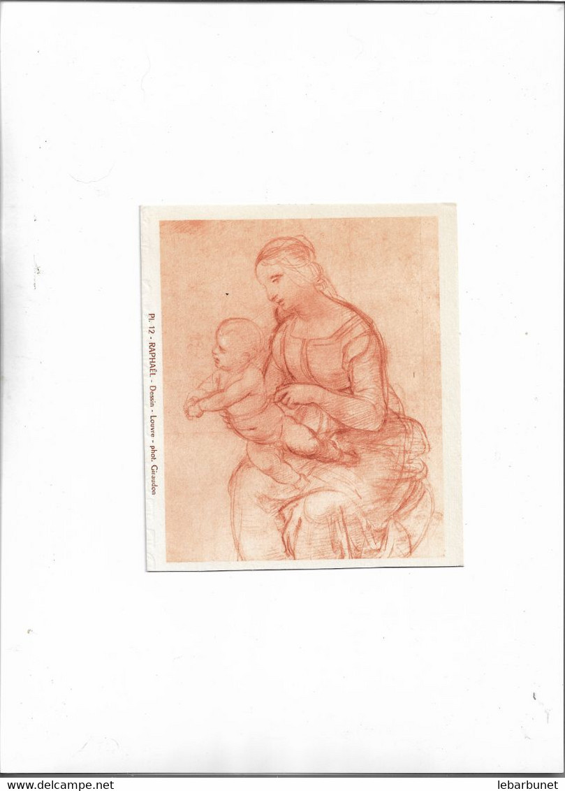 Buvard Ancien Dessin Raphael Louvre  Photo Giraudon Pl 12 - D