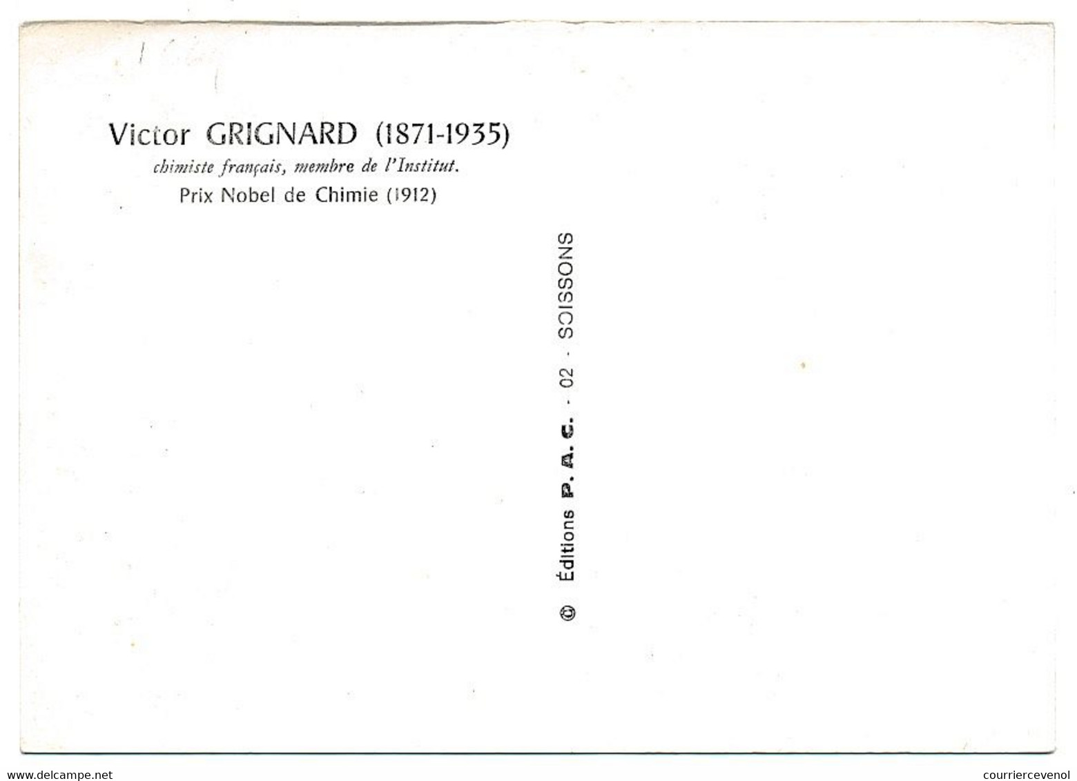 FRANCE - Carte Maximum - 0,50 + 0,10 Victor GRIGNARD - Obl Premier Jour 50 Cherbourg 8 Mai 1971 - 1970-1979