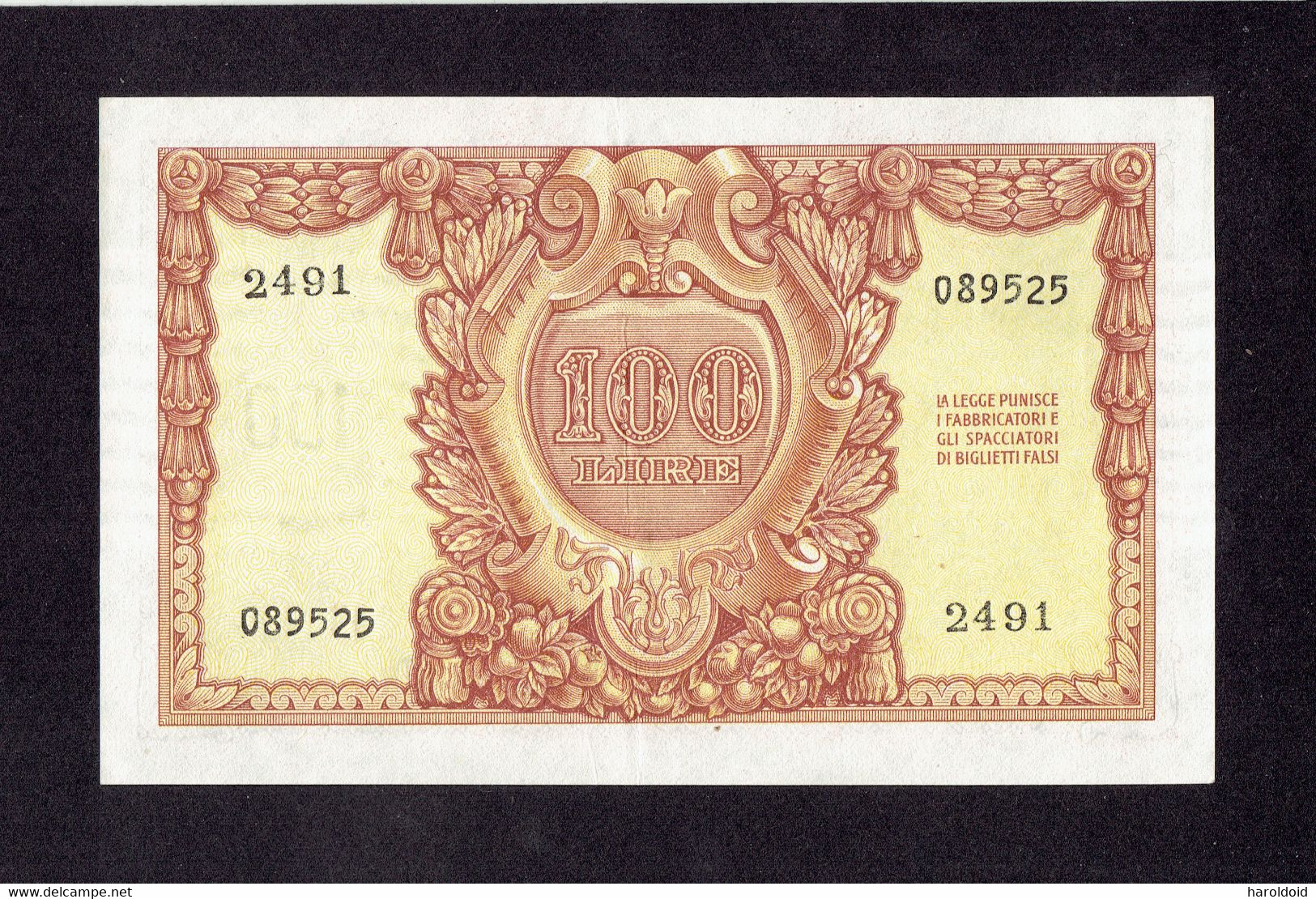 ITALIE - 100 LIRE SUP - TRACE DE PLI HORZONTAL - 100 Liras