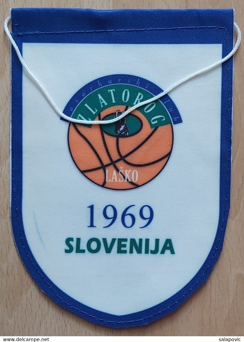 KK Zlatorog Laško Slovenia Basketball Club  PENNANT, SPORTS FLAG ZS 5/8 - Apparel, Souvenirs & Other