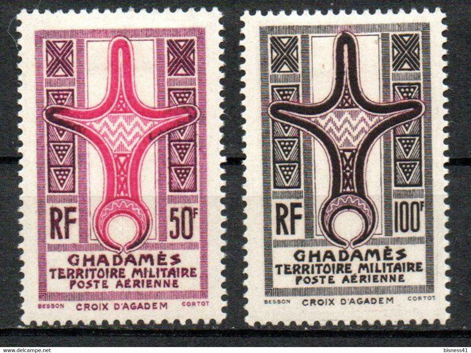 Col33 Colonie Ghadamès PA N° 1 & 2 Neuf X MH Cote : 40,00€ - Neufs