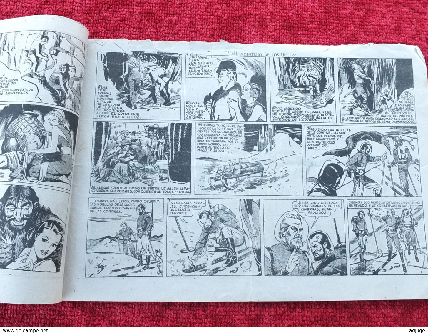 Cómic  Flas / Flash Gordon. Nº 1. El Monstruo De Los Hielos - Hispano Americana, An. 1946*   TOP !! - Cómics Antiguos