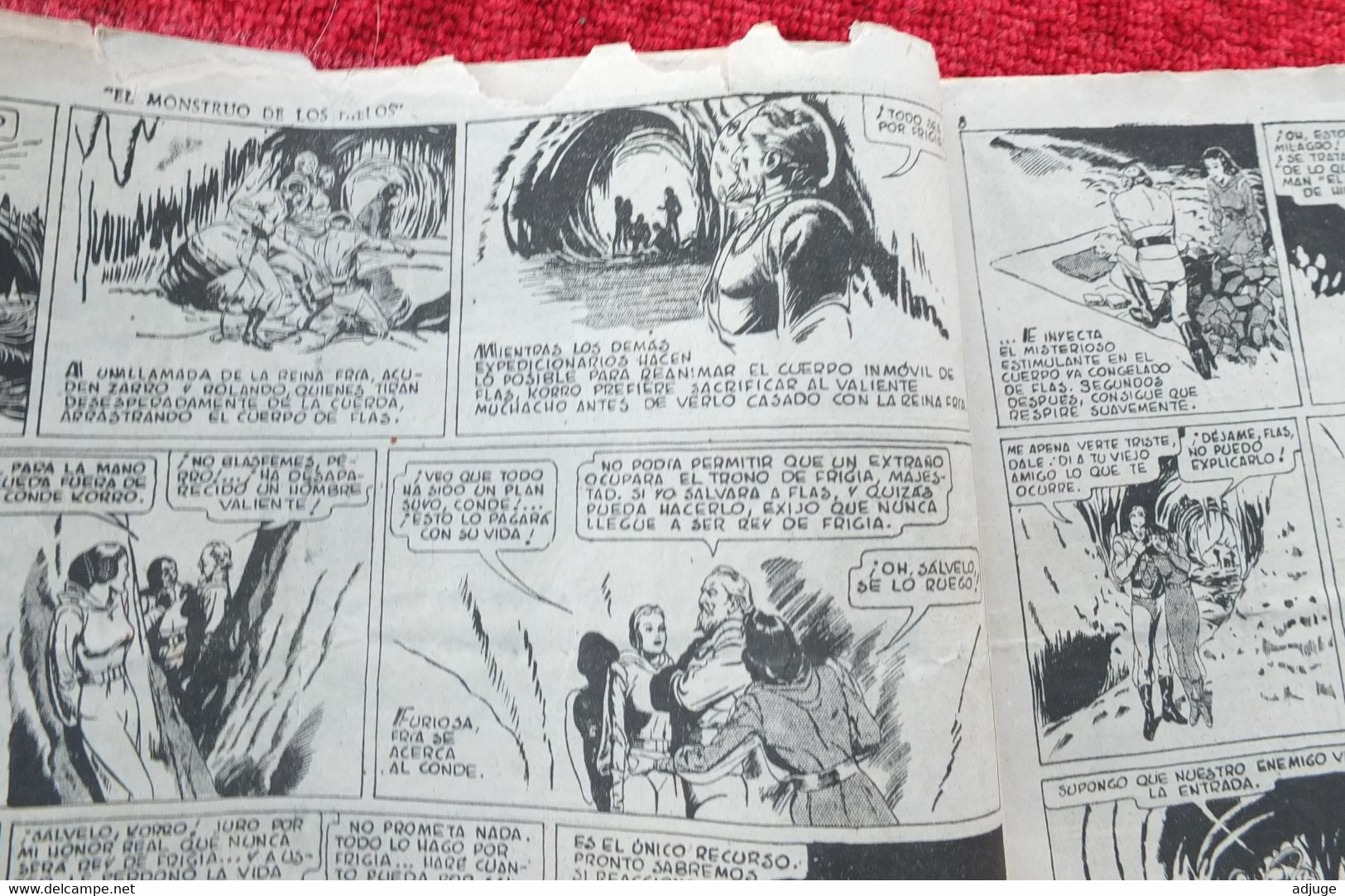 Cómic  Flas / Flash Gordon. Nº 1. El Monstruo De Los Hielos - Hispano Americana, An. 1946*   TOP !! - Old Comic Books