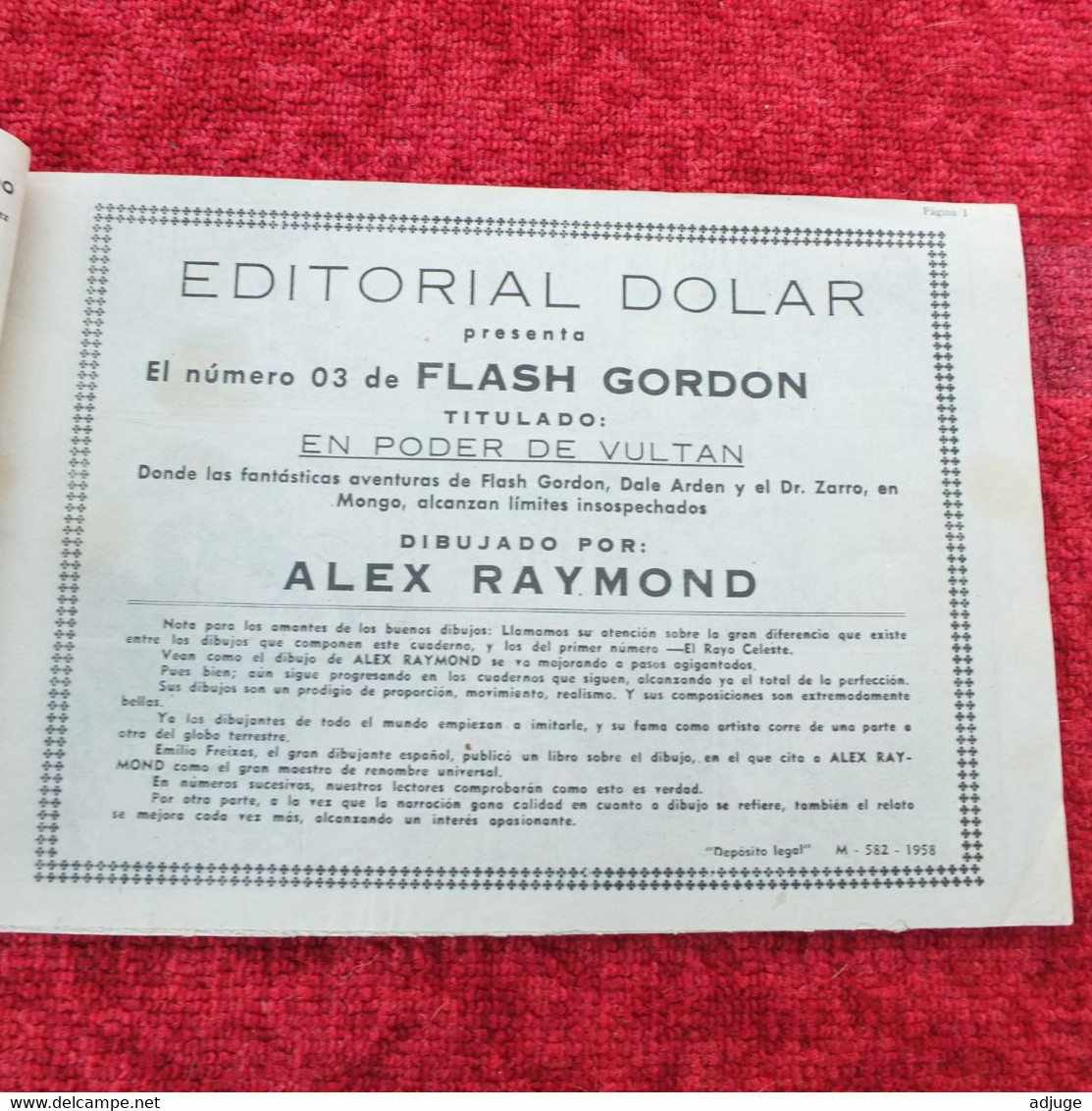 Cómic  /Flash Gordon Y El Hombre Enmascarado Nº 3. - En Poder De Vultán. Alex Raymond.*   TOP !! - Old Comic Books
