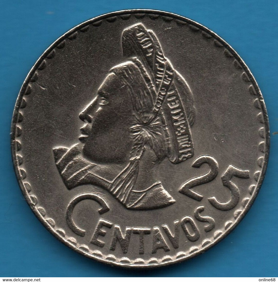 GUATEMALA 25 CENTAVOS 1975 KM# 272 - Guatemala