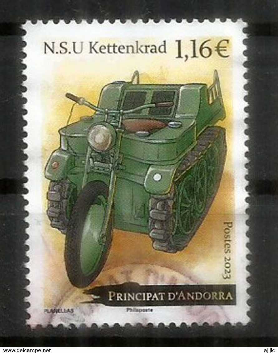 Le Kettenkrad,moto Véhicule Semi-chenillé., Timbre Oblitéré. 1 ère Qualité (2023) - Used Stamps