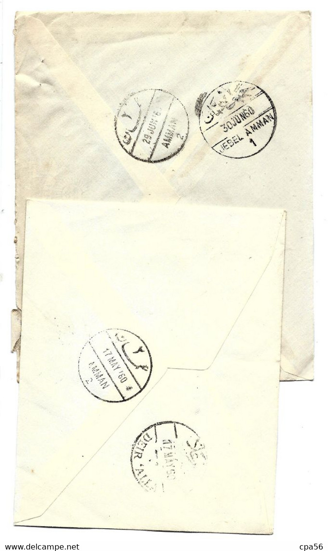 2 Enveloppes 1960 - JORDAN KINGDOM - JORDANIE - Jordanien