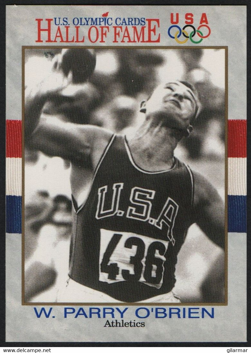 UNITED STATES - U.S. OLYMPIC CARDS HALL OF FAME - ATHLETICS: PARRY O'BRIEN - SHOT PUT - # 19 - Trading Cards