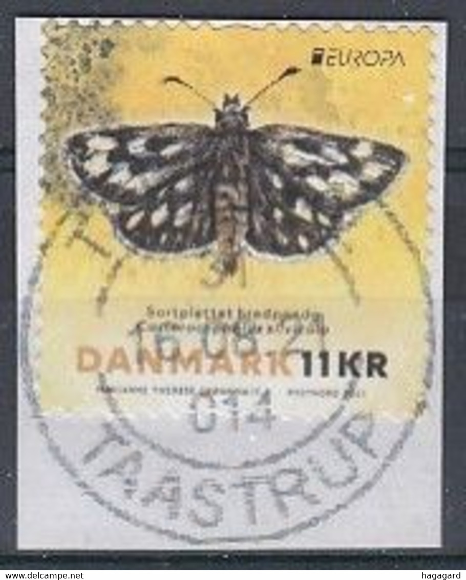 Denmark 2021. Butterflie. Really Used Stamp On Fragment. - Used Stamps