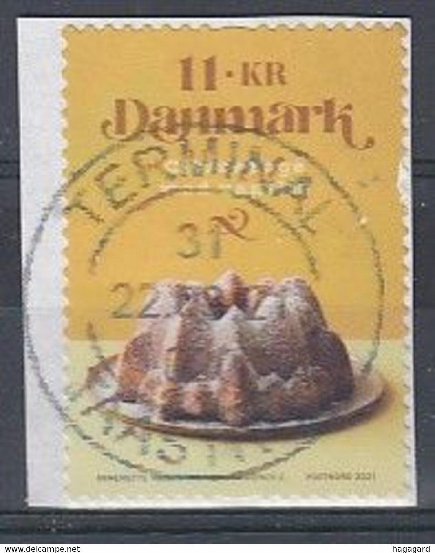 Denmark 2021. Cake. Really Used Stamp On Fragment. - Used Stamps
