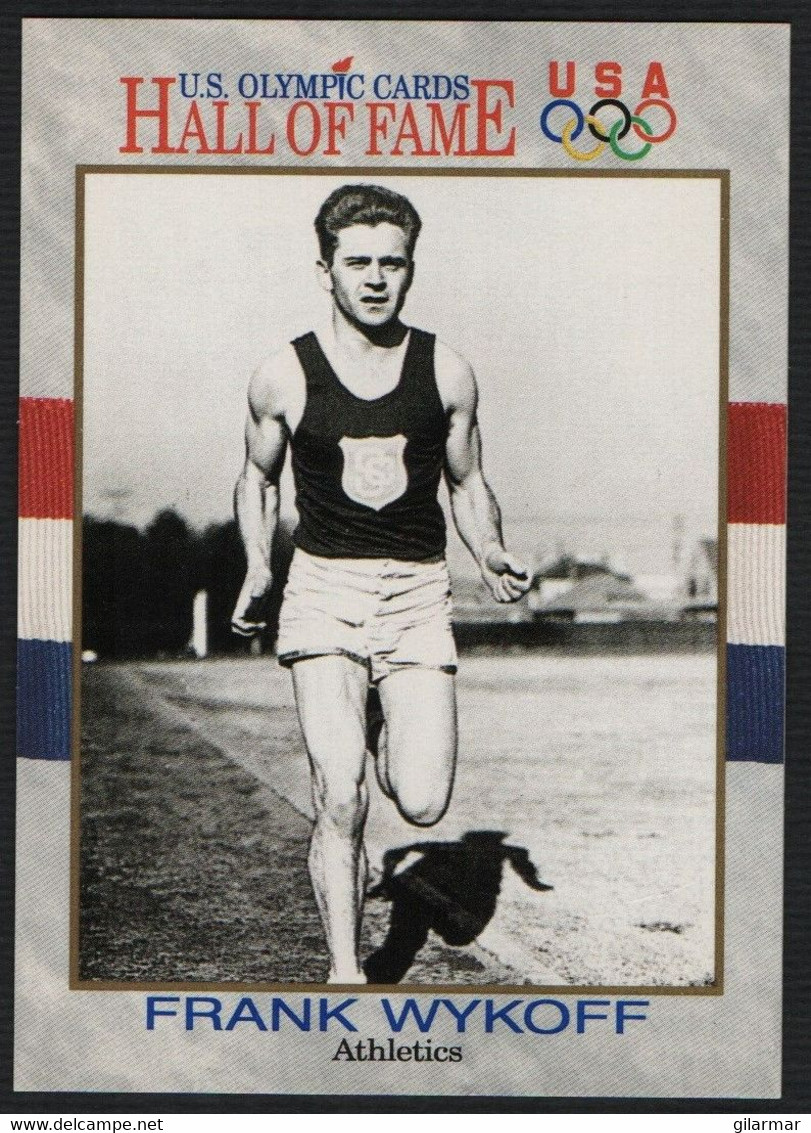 UNITED STATES - U.S. OLYMPIC CARDS HALL OF FAME - ATHLETICS - FRANK CLIFFORD WYKOFF - 4x100 METER RELAY  - # 22 - Trading Cards