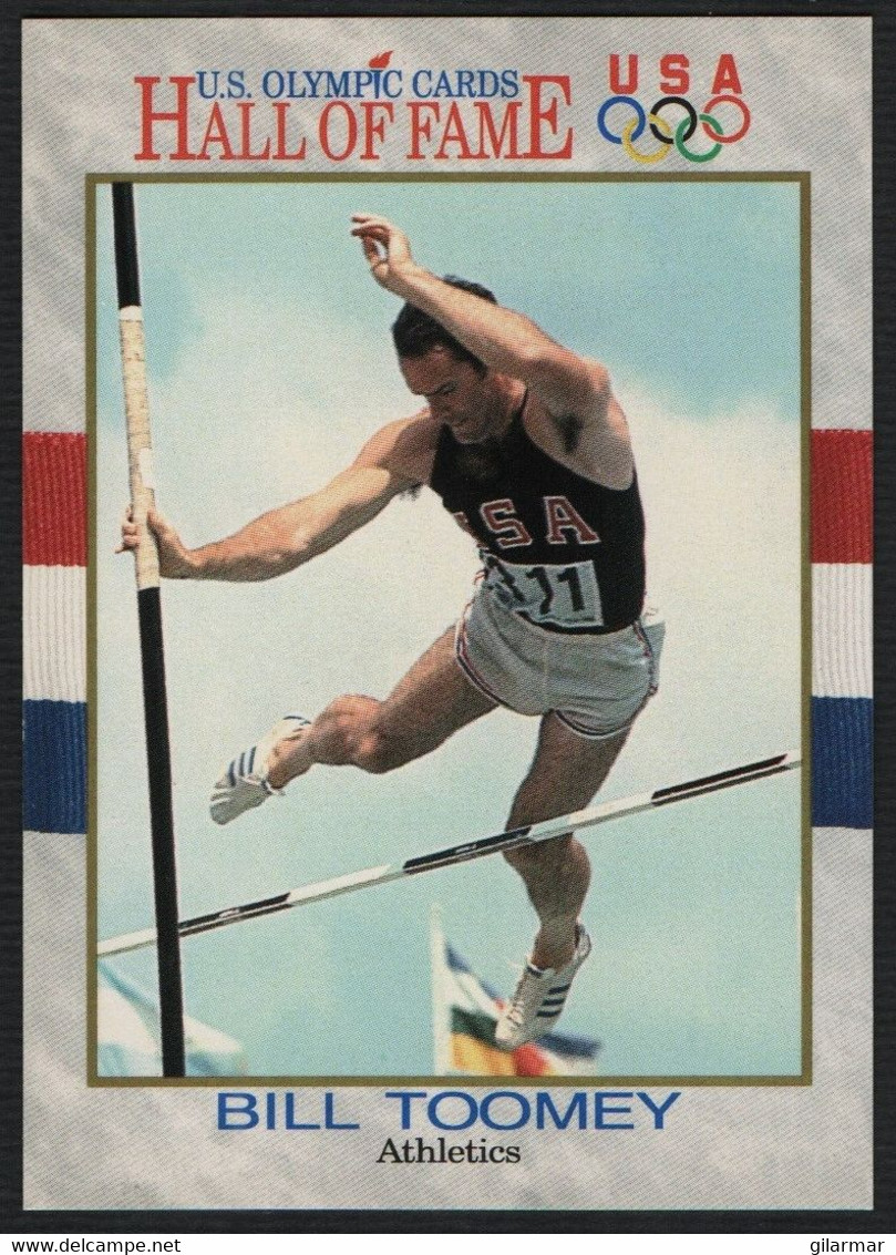 UNITED STATES - U.S. OLYMPIC CARDS HALL OF FAME - ATHLETICS - WILLIAM ANTHONY TOOMEY - DECATHLON   - # 23 - Trading Cards