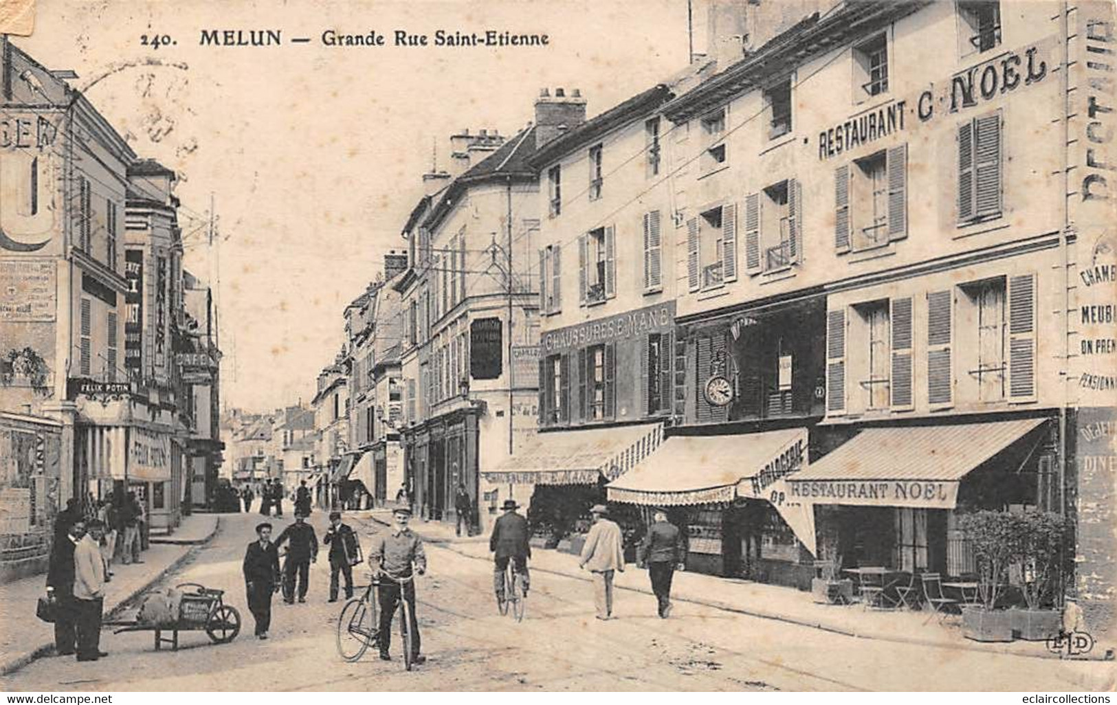 Melun           77             Grande Rue Saint Etienne.  Restaurant Noel      N°240    (voir Scan) - Melun