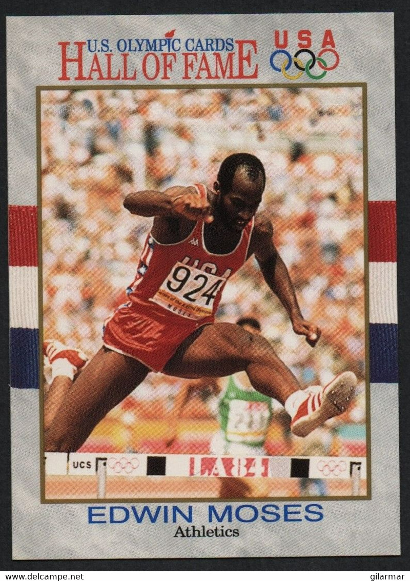 UNITED STATES - U.S. OLYMPIC CARDS HALL OF FAME - ATHLETICS - EDWIN CORLEY MOSES - 400 METER HURDLES - # 25 - Tarjetas