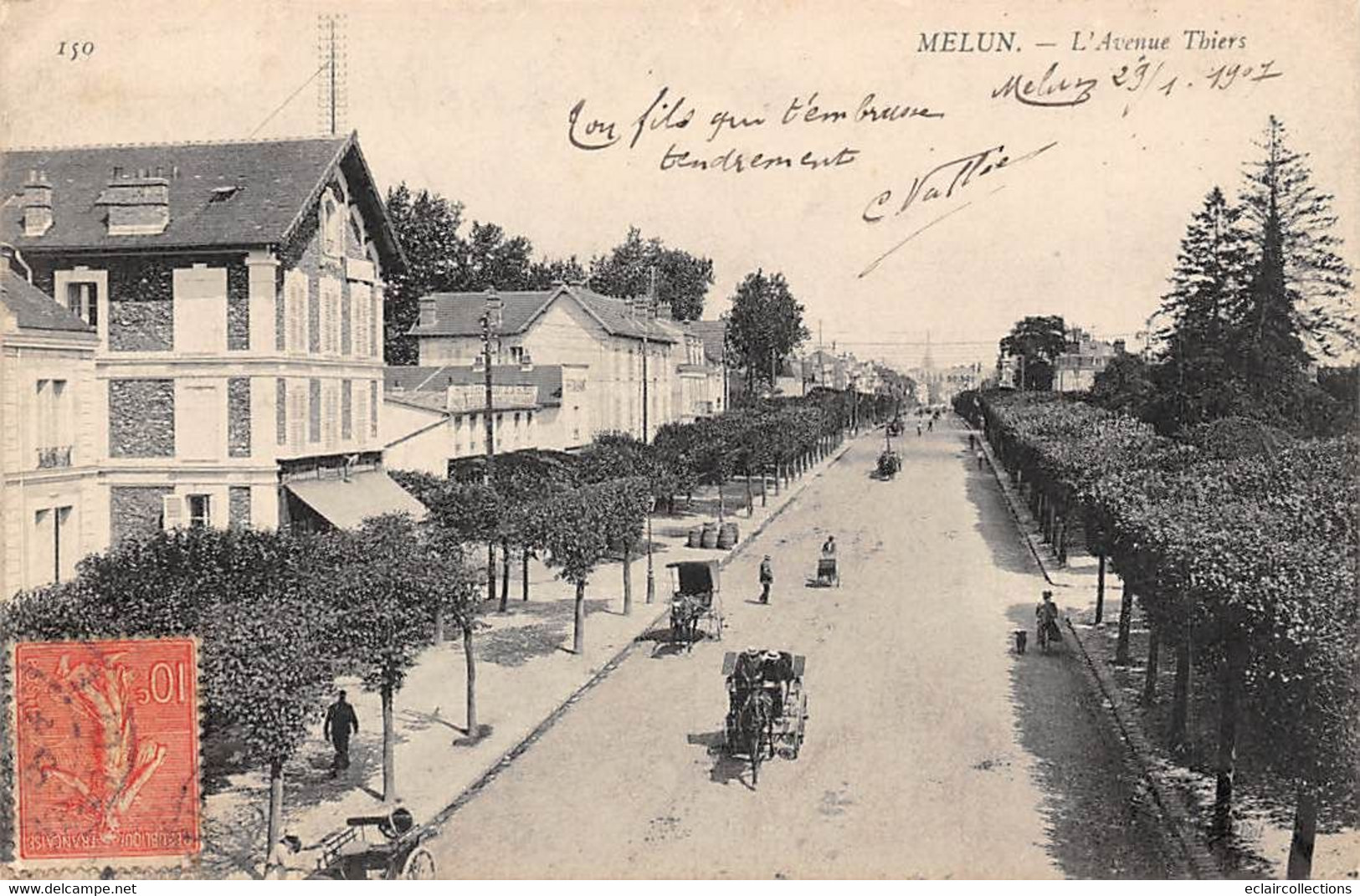 Melun            77        Avenue Thiers          (voir Scan) - Melun