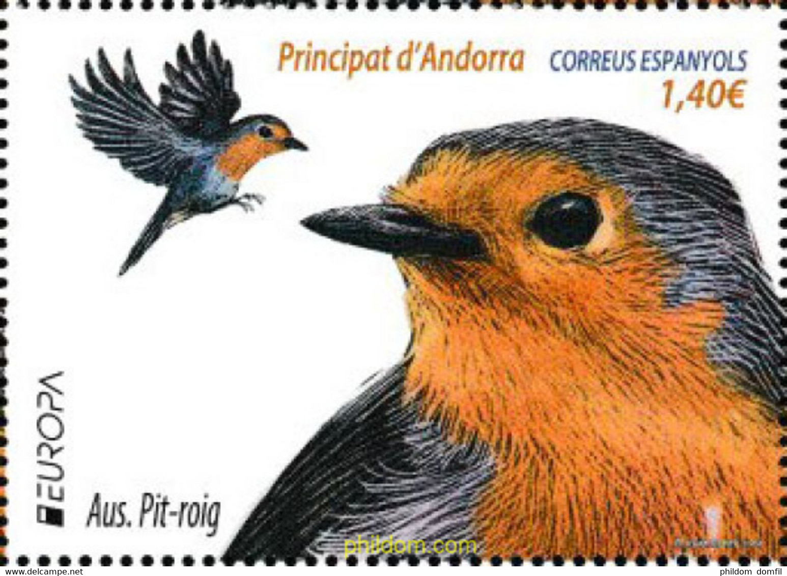609616 MNH ANDORRA. Admón Española 2019 EUROPA CEPT 2019 - NATIONAL BIRD - Gebruikt
