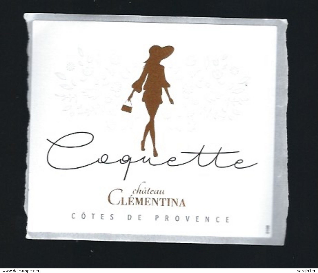 Etiquette Vin  Côtes De Provence Chateau Clémentina  Coquette " Femme" - Rosés