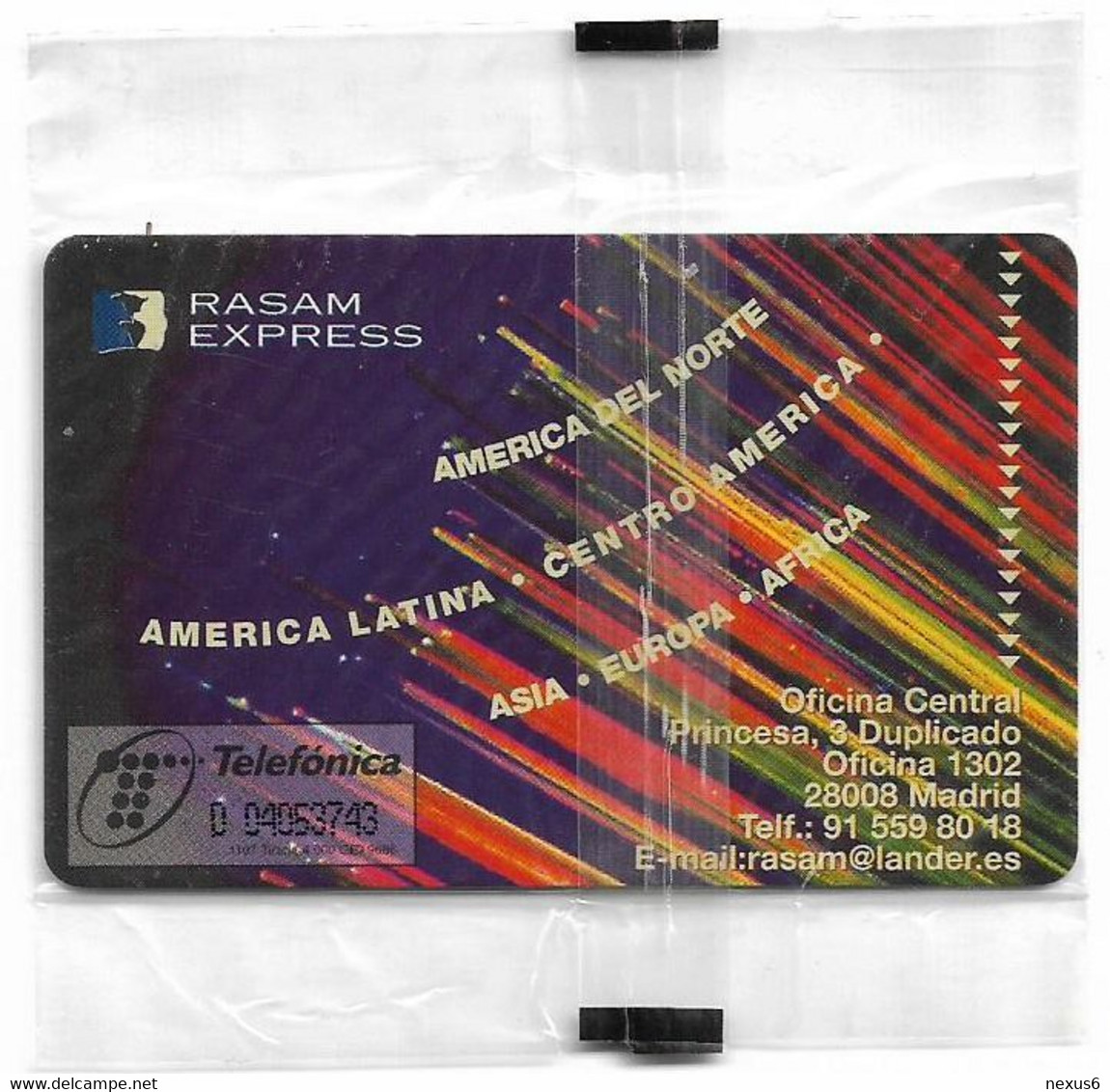 Spain - Telefónica - Rasam Express - P-309 - 11.1997, 1.000PTA,  4.000ex, NSB - Privatausgaben