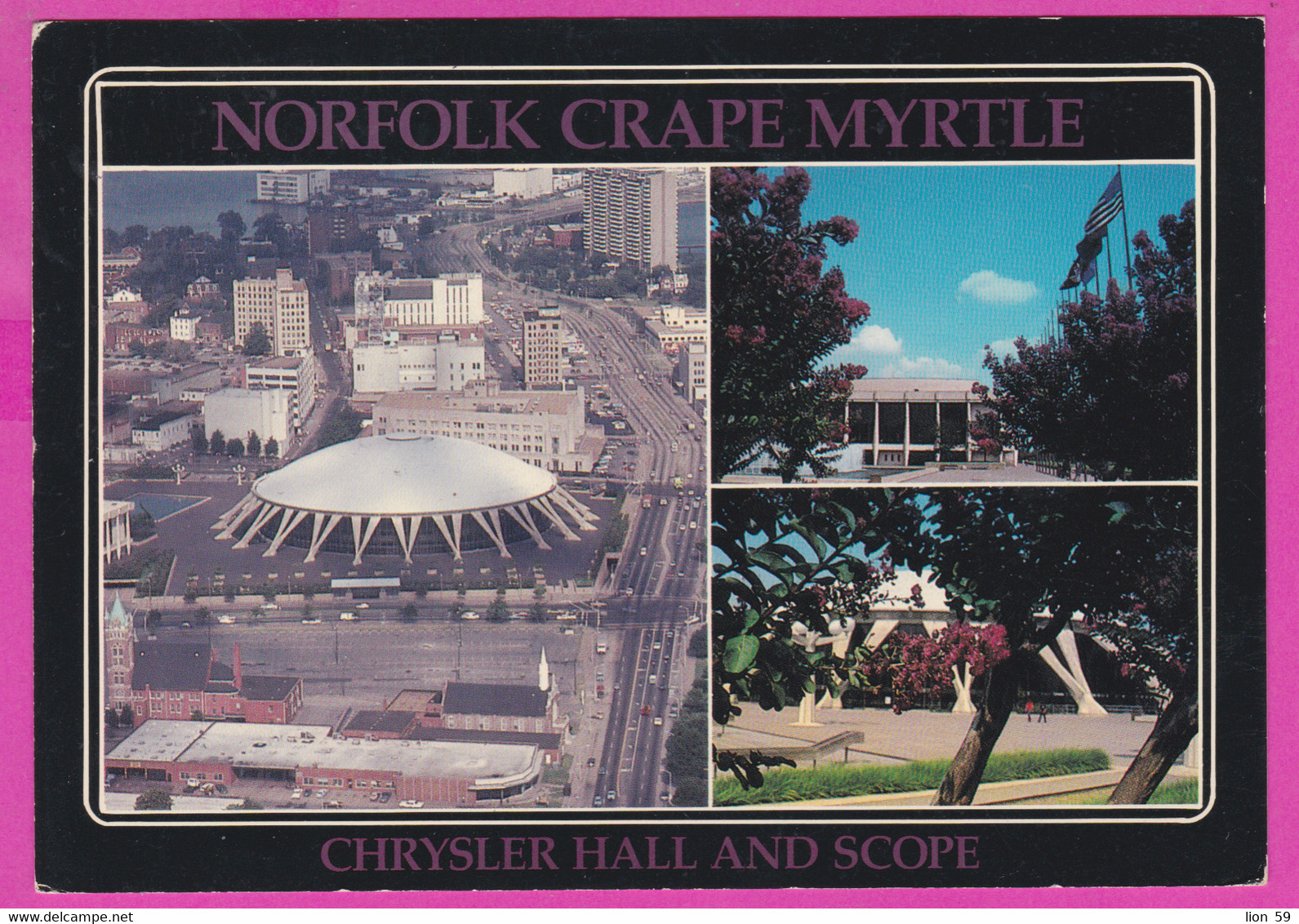 289128 / United States - Virginia Norfolk Crape Myrtle Chrysler Hall And Norfolk Scope Multi-function Complex PC USA - Norfolk