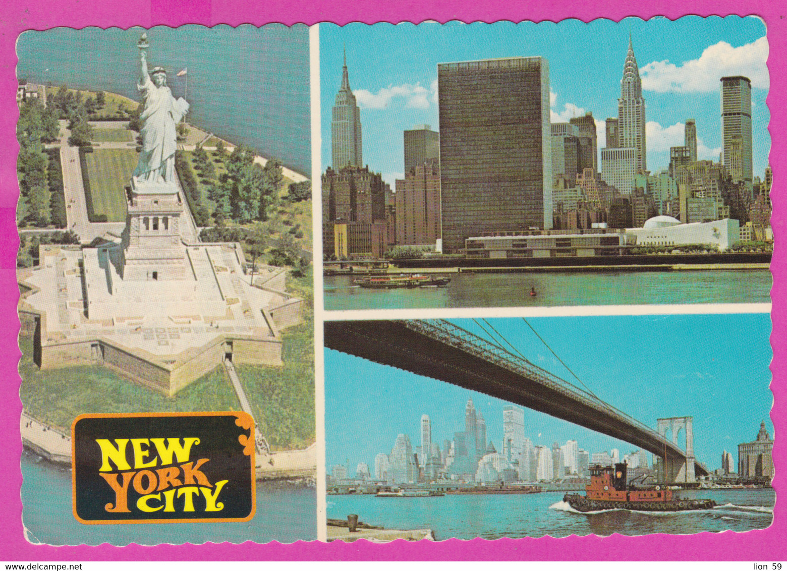 289137 / United States - New York City - Statue Of Liberty , Brooklyn Bridge , East River Midtown Manhattan' Skyline PC - Freiheitsstatue