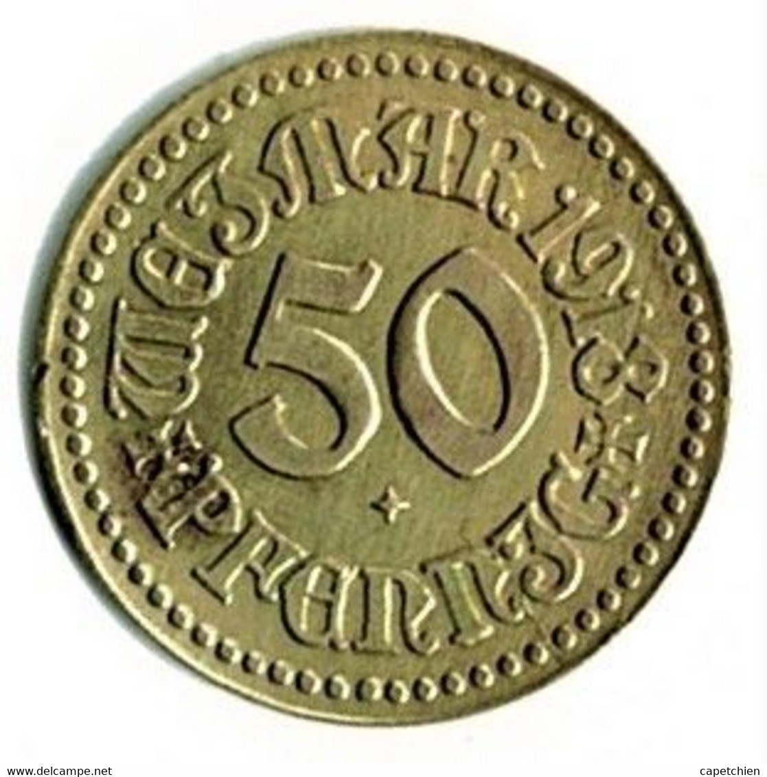 ALLEMAGNE / NECESSITE / WEIMAR / 50 PFENNIG / 1918 / LAITON Ou BRONZE / 24 Mm / ETAT SUP - Monétaires/De Nécessité
