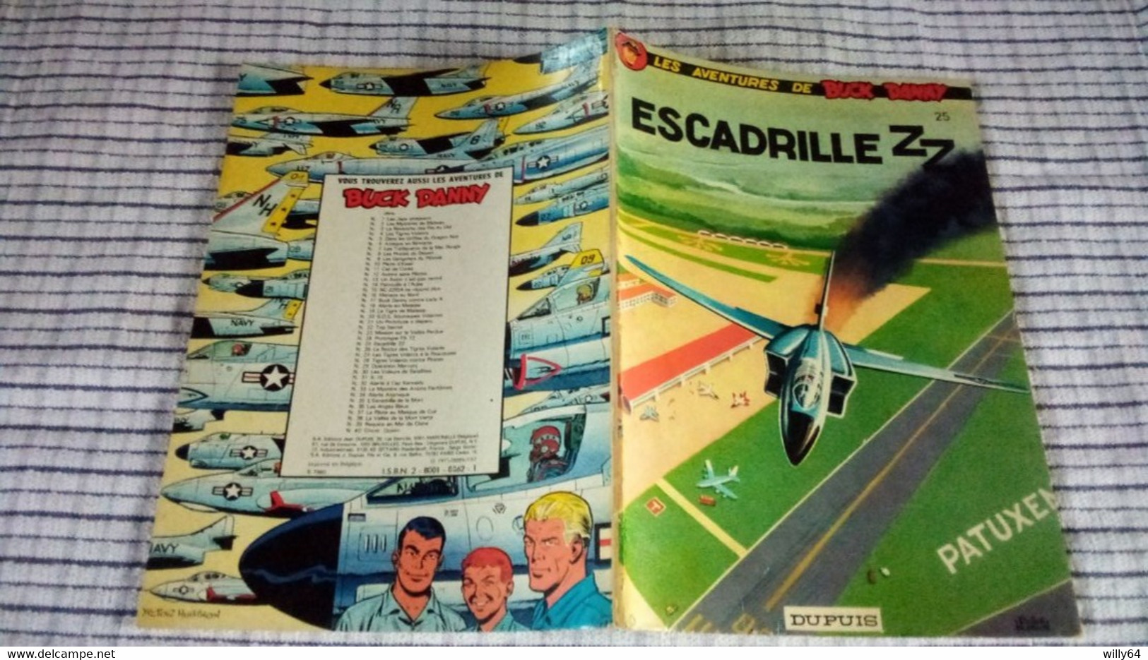 LES AVENTURES DE BUCK DANNY  N°25   " Escadrille ZZ "   1977  DUPUIS   BD SOUPLE  TBE - Buck Danny