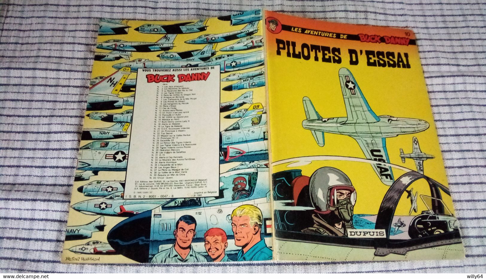 LES AVENTURES DE BUCK DANNY  N°10   " Pilotes D'Essai "   1977  DUPUIS   BD SOUPLE  TBE - Buck Danny