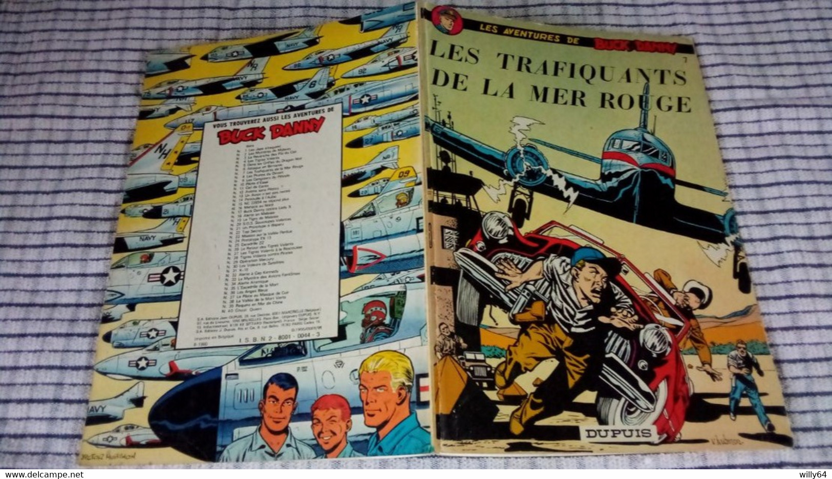 LES AVENTURES DE BUCK DANNY  N°7   " Les Trafiquants De La Mer Rouge "   1976   DUPUIS   BD SOUPLE  TBE - Buck Danny