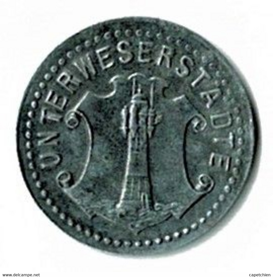 ALLEMAGNE / NOTGELD /  / UNTERWESERSTÄDTE /10 PFENNIG / 1919 / ZINC / 20.1mm / ETAT TTB / 558.2 - Monétaires/De Nécessité