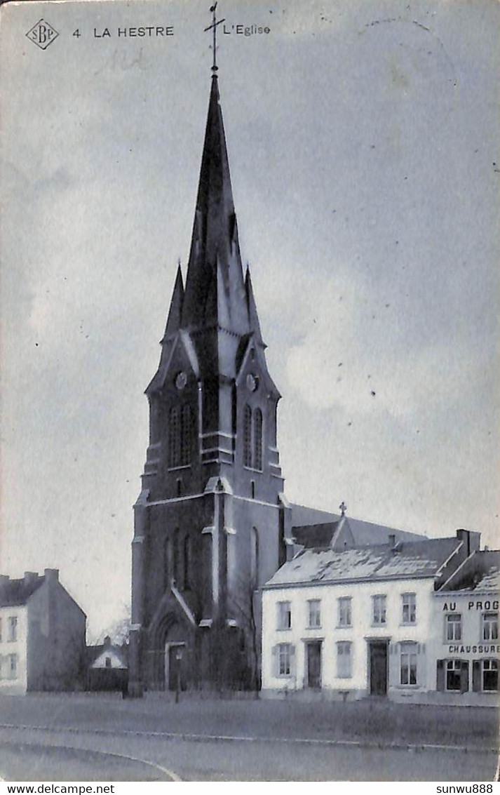 La Hestre - L'Eglise (n° 4 1908 SBP) - Manage