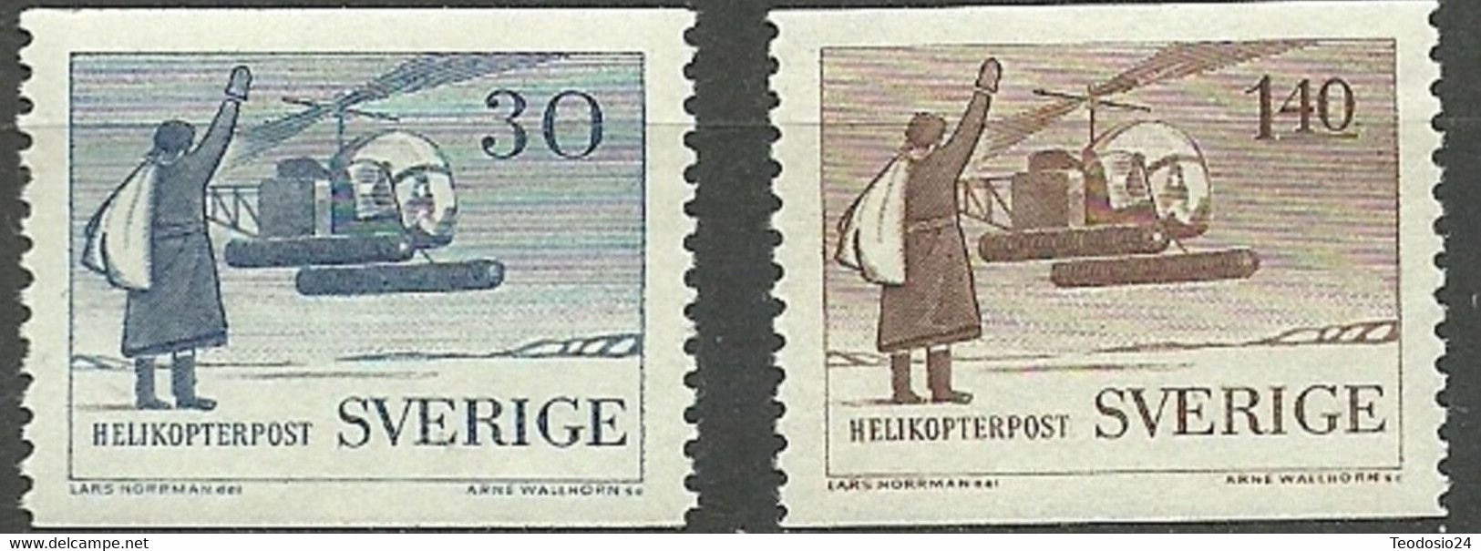 SUECIA 1958 Yt PA  8/9   ** Mnh  AEREO - Unused Stamps