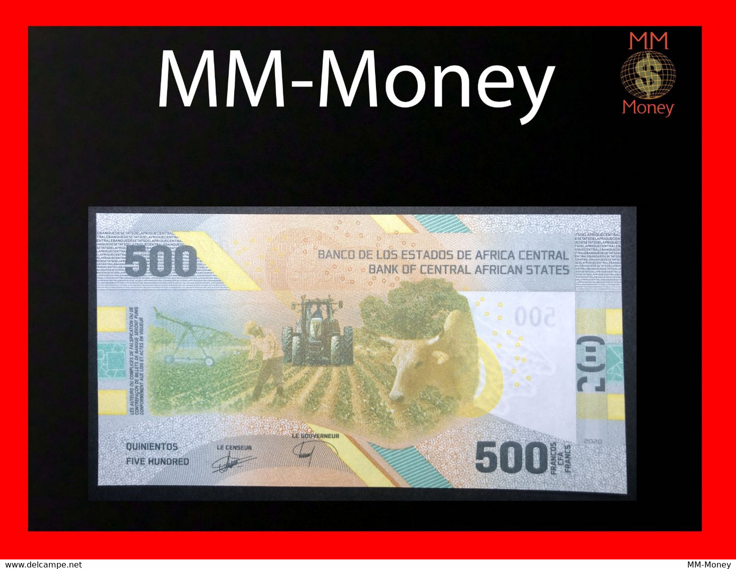 CENTRAL AFRICAN STATES  500 Francs 2020   Issued 2022   P. 700   Hybrid  UNC - Stati Centrafricani