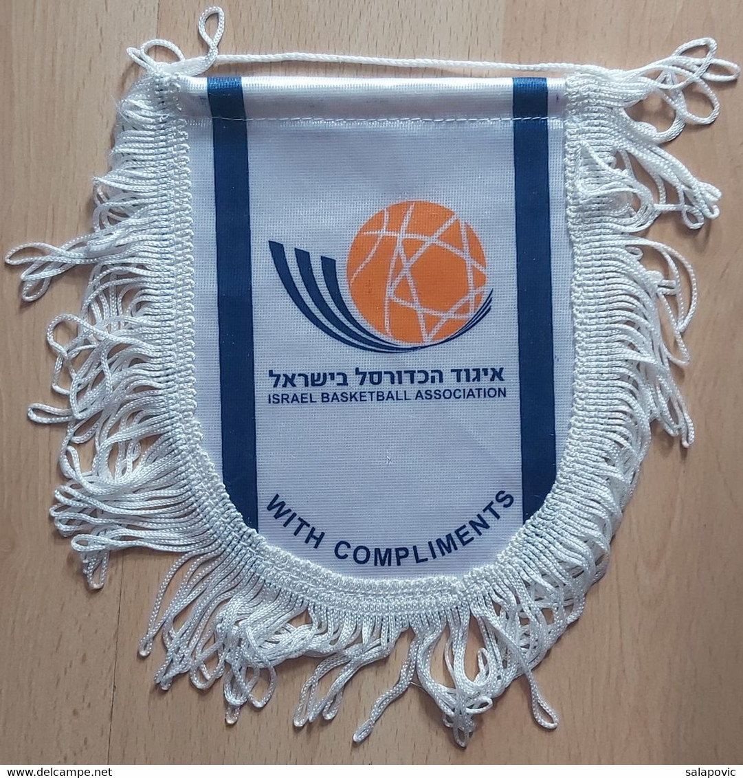 Israel Basketball Association  PENNANT, SPORTS FLAG  SZ 5/19 - Uniformes, Recordatorios & Misc