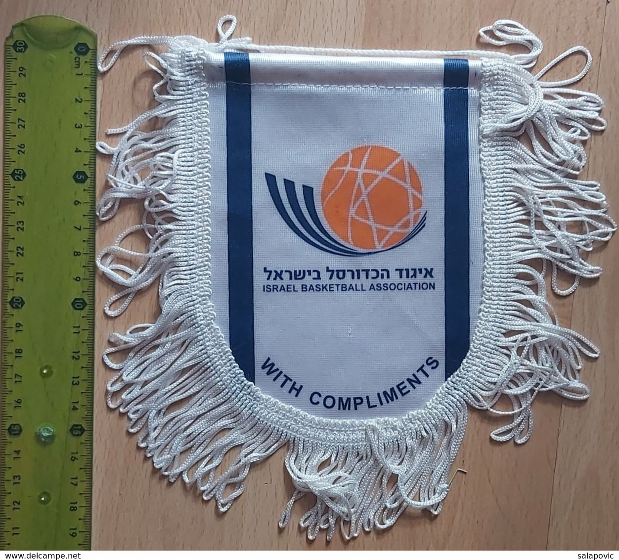 Israel Basketball Association  PENNANT, SPORTS FLAG  SZ 5/19 - Habillement, Souvenirs & Autres