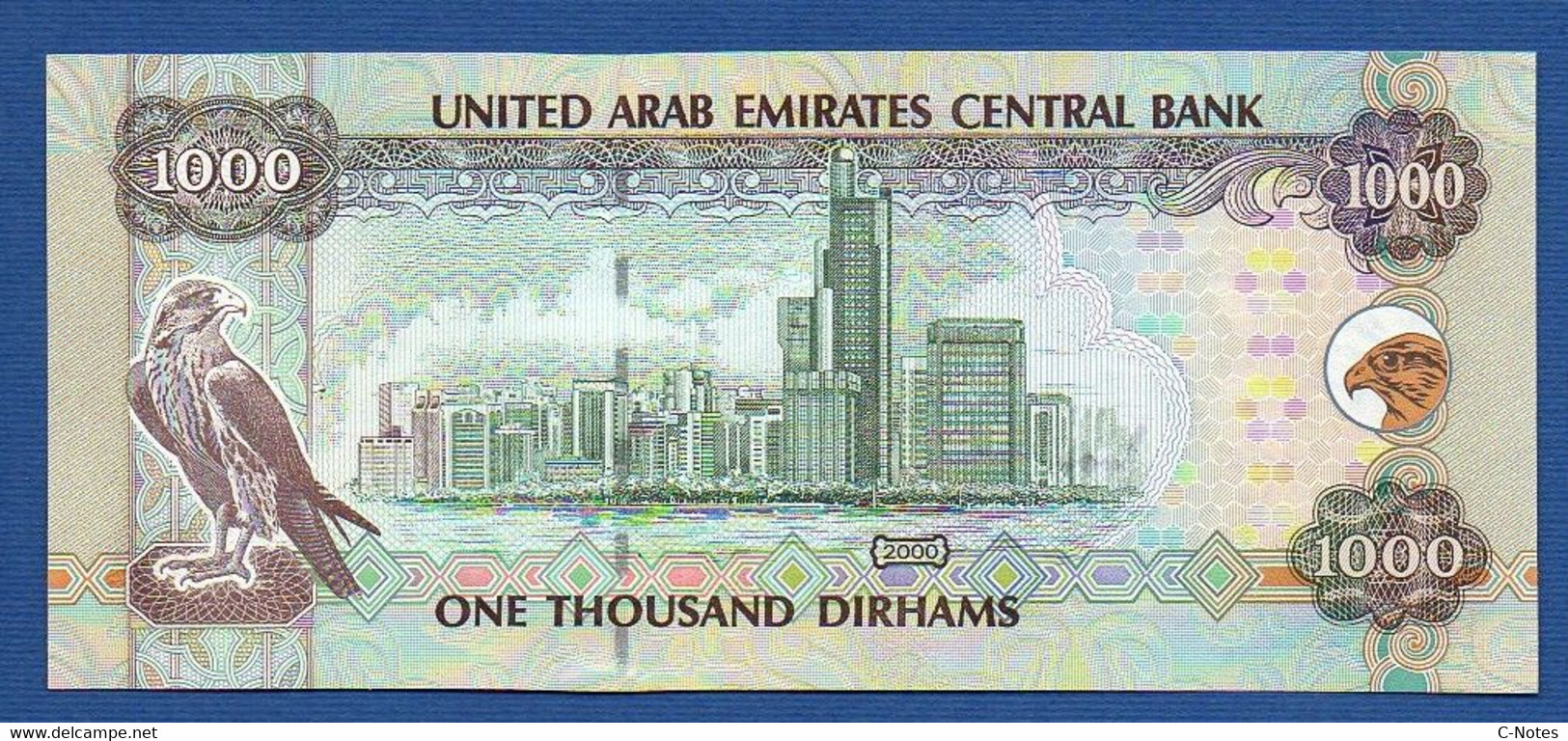 UNITED ARAB EMIRATES - P.25b – 1000 DIRHAMS 2000 UNC Serie 061092372 - Ver. Arab. Emirate