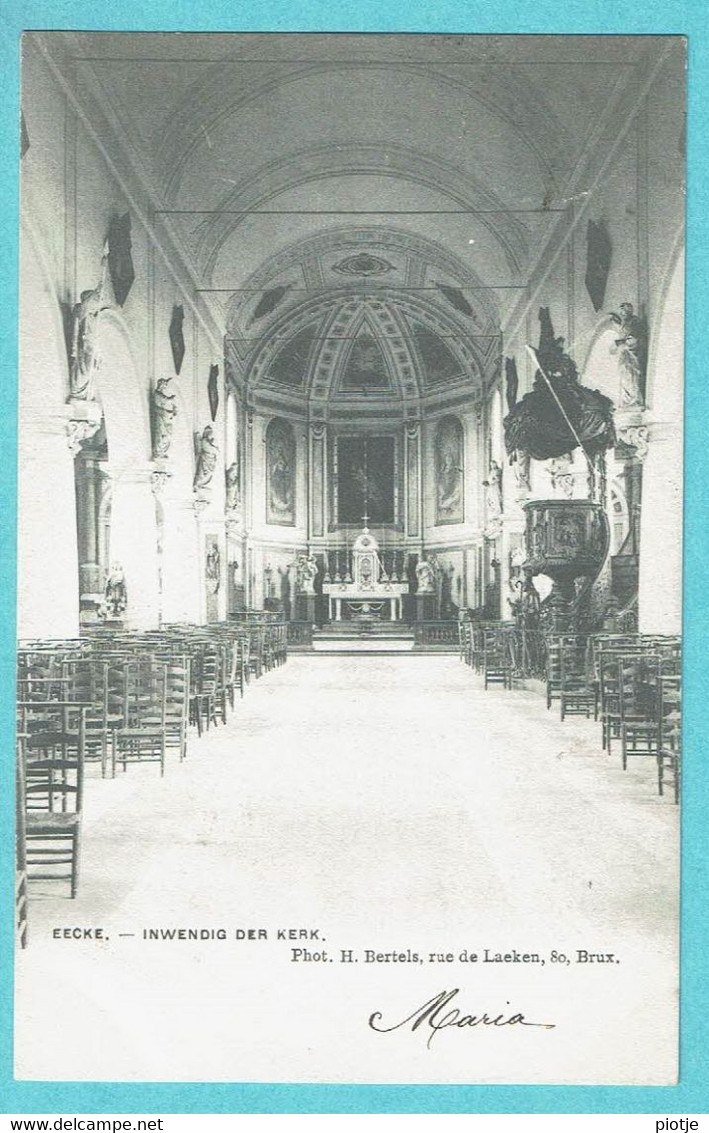 * Eke - Eecke (Nazareth - Oost Vlaanderen) * (Phot H. Bertels) Inwendig Der Kerk, Intérieur De L'église, Kirche, Old - Nazareth