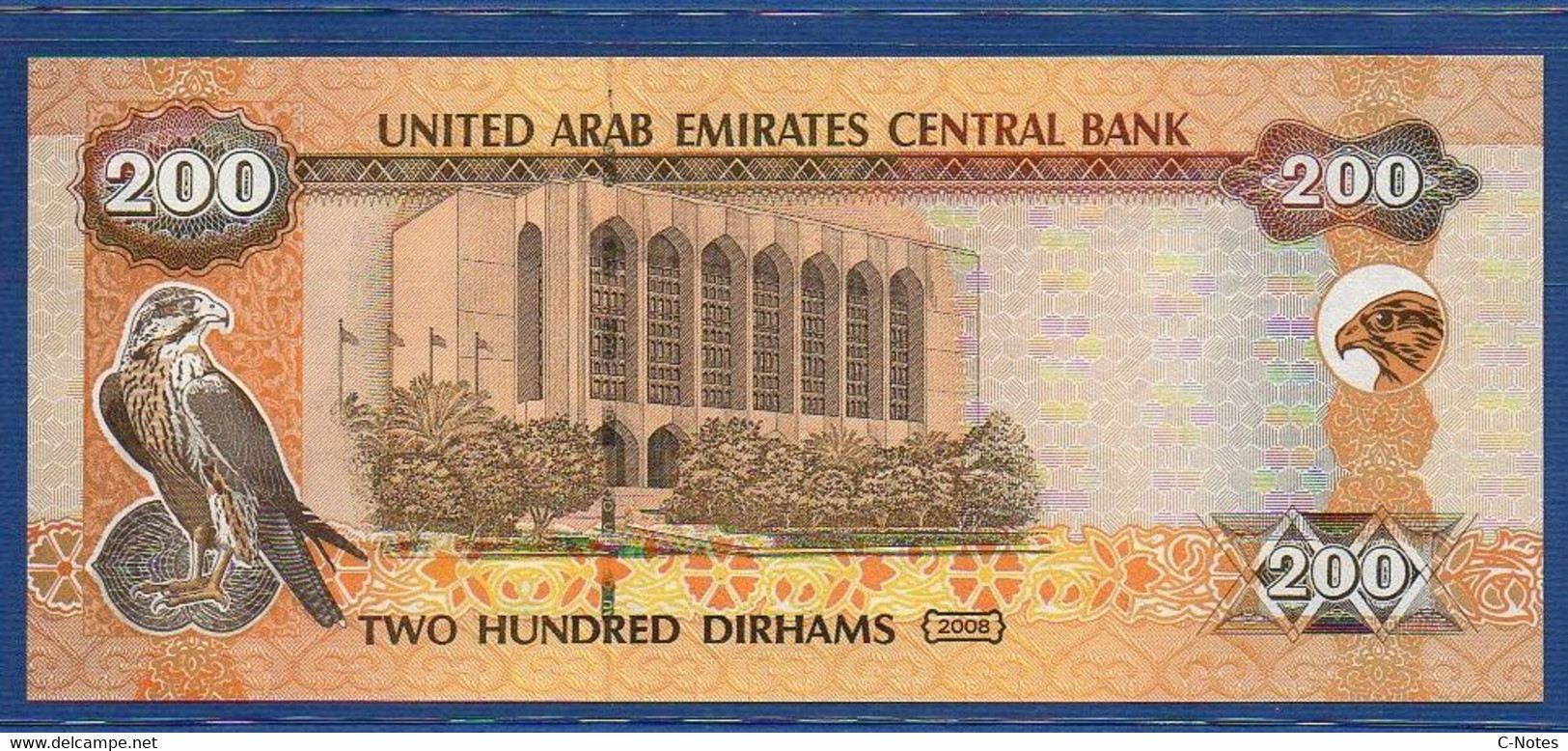 UNITED ARAB EMIRATES - P.31b – 200 DIRHAMS 2008 UNC Serie 038984306 - Emirati Arabi Uniti