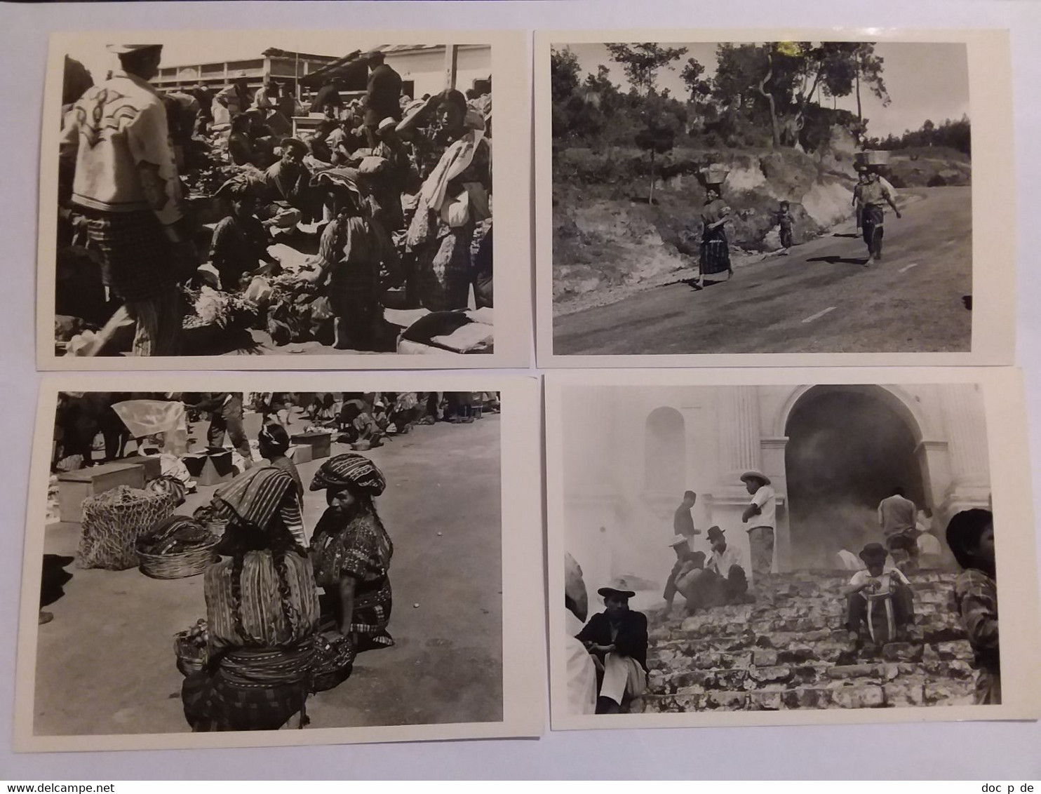 4 Old Real Photo`s - Guatemala - Market View`s - Church - Indios Costumes - 12,5 Cm X 9 Cm - No Postcards - Guatemala