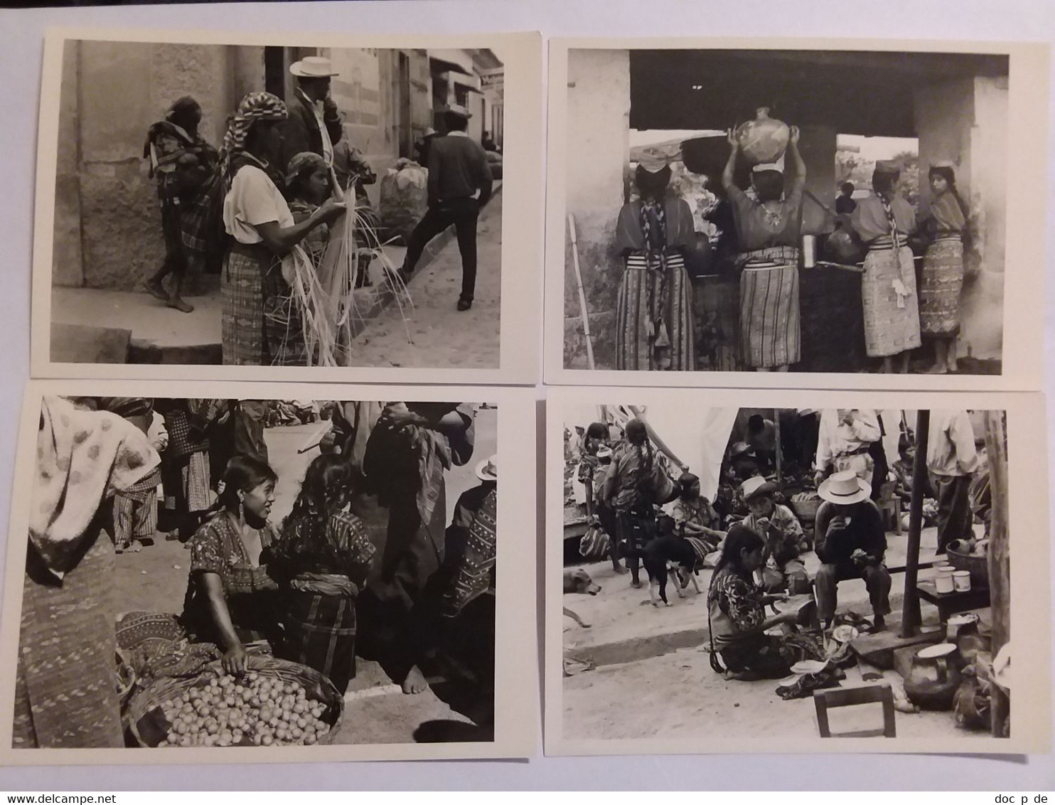 4 Old Real Photo`s - Guatemala - Market View`s  - Indios Costumes - 12,5 Cm X 9 Cm - No Postcards - Guatemala