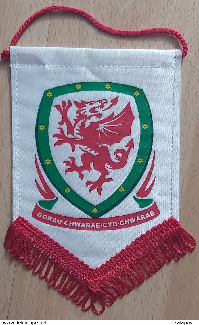 WELSH FOOTBALL GORAU CHWARAE CYD CHWARAE  Wales   PENNANT, SPORTS FLAG ZS 5/20 - Bekleidung, Souvenirs Und Sonstige