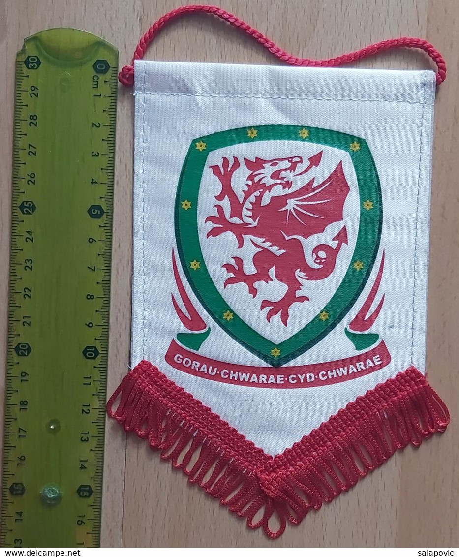 WELSH FOOTBALL GORAU CHWARAE CYD CHWARAE  Wales   PENNANT, SPORTS FLAG ZS 5/20 - Bekleidung, Souvenirs Und Sonstige