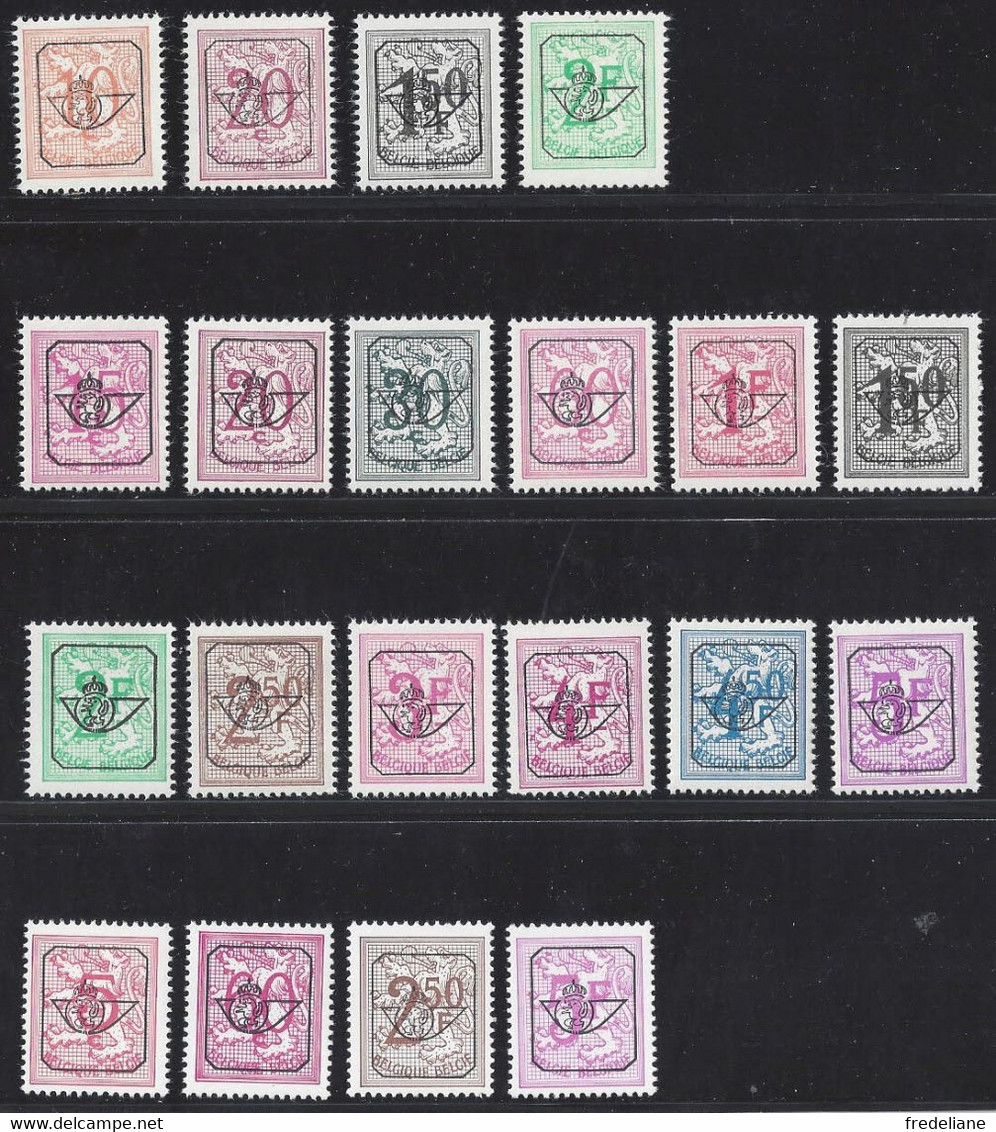 PREOS / Voorafgestempelde 	 Heraldische Leeuw - Lion Héraldique - Typo Precancels 1967-85 (New Numerals)