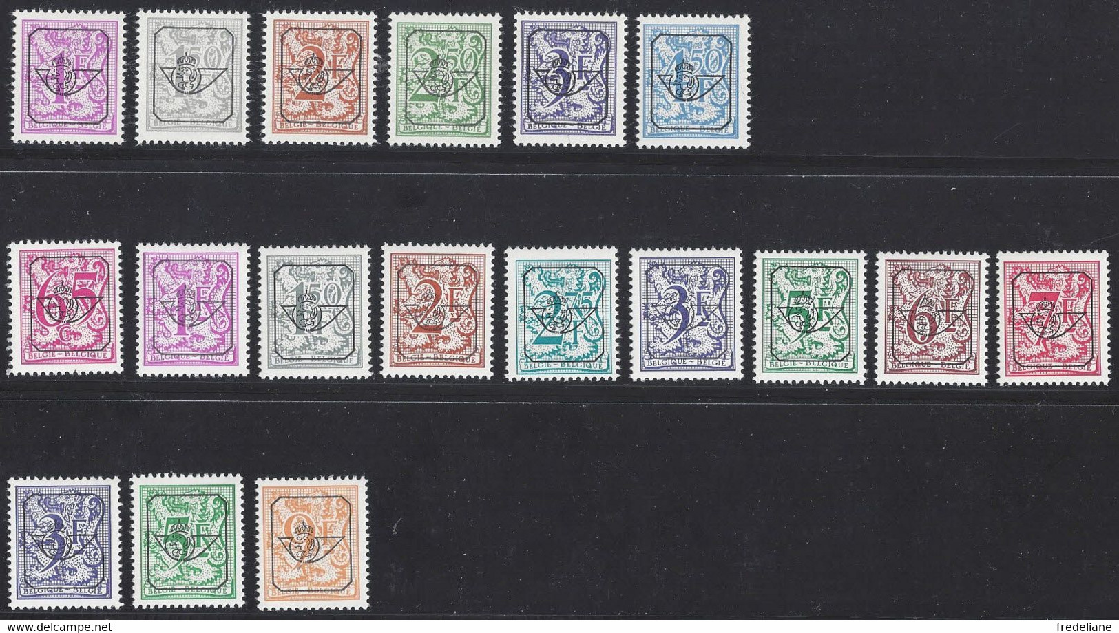 PREOS / Voorafgestempelde 	 Heraldische Leeuw - Lion Héraldique - Typo Precancels 1967-85 (New Numerals)