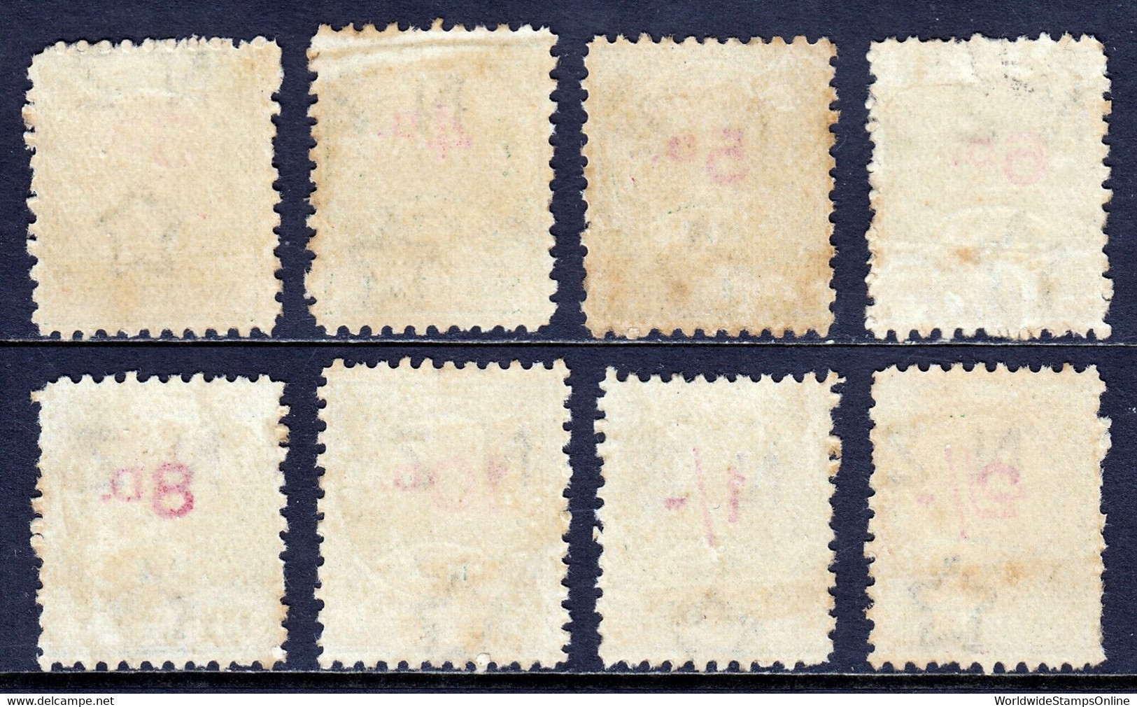 NEW ZEALAND — SCOTT J4//J11 — 1899 3d To 2/- POSTAGE DUES — MH — SCV $802 - Unused Stamps