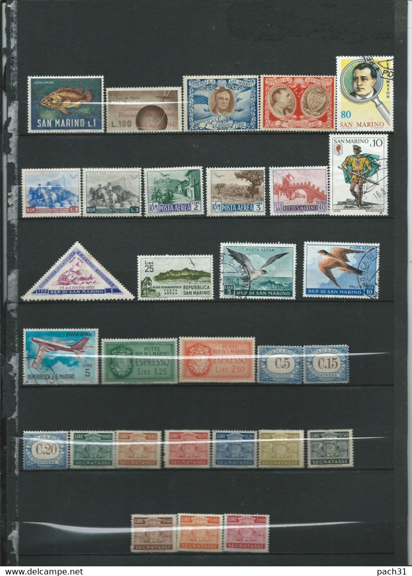 Saint Marin  Lot De 30 Timbres Différents - Collections, Lots & Séries