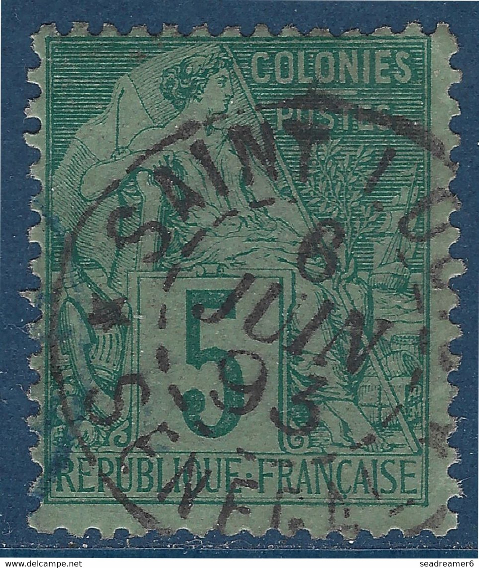 France Colonies Générales Alphé Dubois N°49 5c Vert Dateur  "Saint Louis SENEGAL " - Alphée Dubois