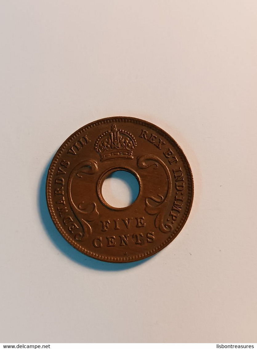 BRITISH EAST AFRICA FIVE CENTS COIN 1936 - British Colony