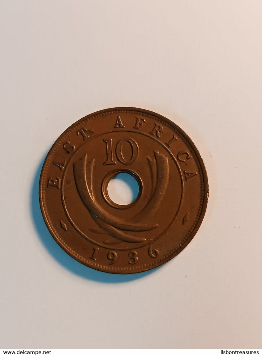 BRITISH EAST AFRICA TEN CENTS COIN 1936 - Colonia Británica
